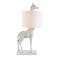 Hello Honey® 28" White Resin Giraffe Table Lamp with Linen Shade